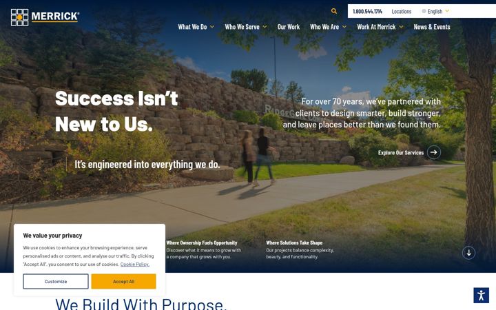Screenshot of merrick.com