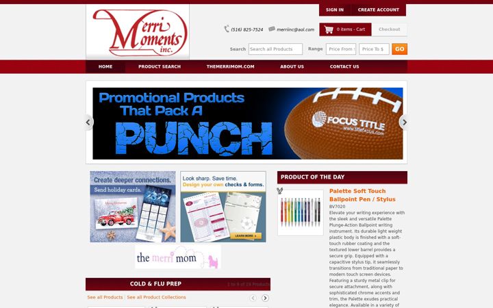 Screenshot of merrimoments.com