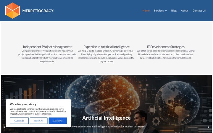 Screenshot of merrittocracy.com