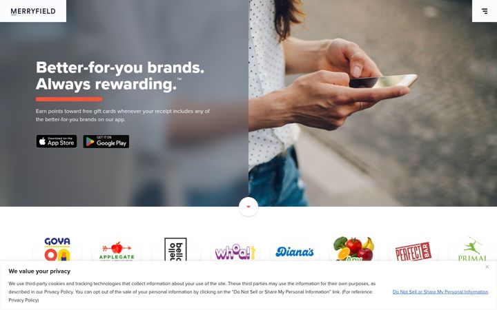 Screenshot of merryfield.com
