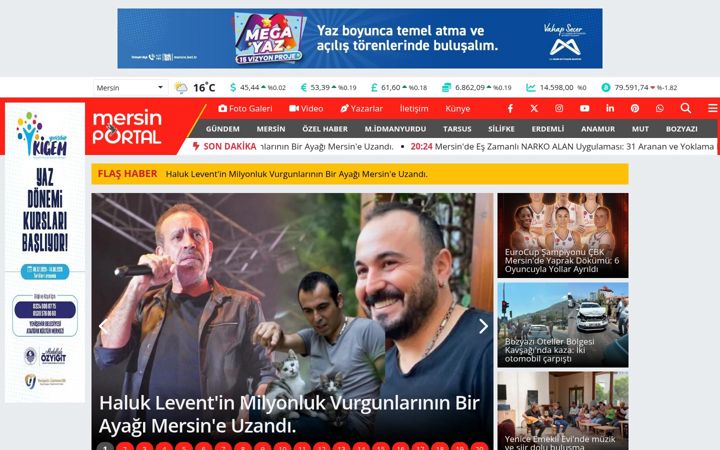 Screenshot of mersinportal.com