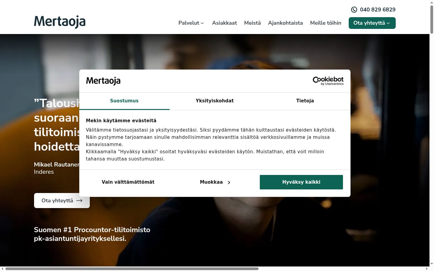 Screenshot van de toestemmingsbanner zoals getoond vóór enige interactie
