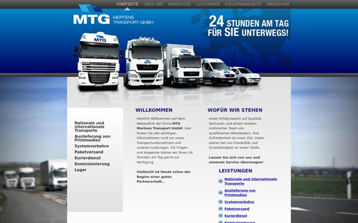 Screenshot of mertens-transporte.com
