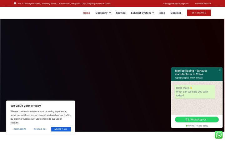 Screenshot of mertopracing.com