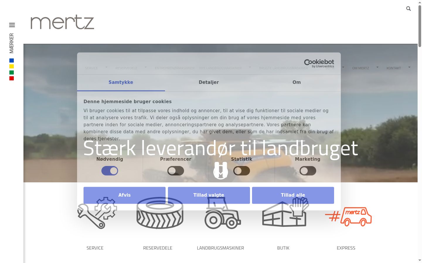 Screenshot des Einwilligungsbanners vor jeglicher Interaktion