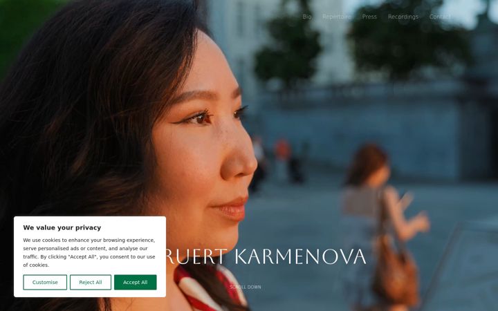 Screenshot of meruertkarmenova.com