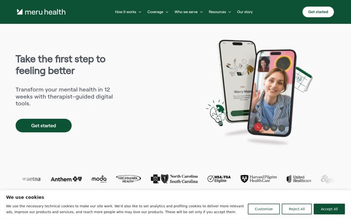 Screenshot of meruhealth.com