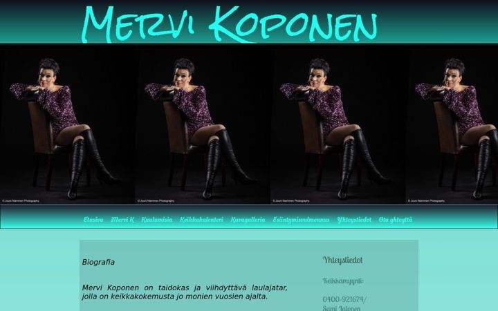 Screenshot of mervikoponen.com