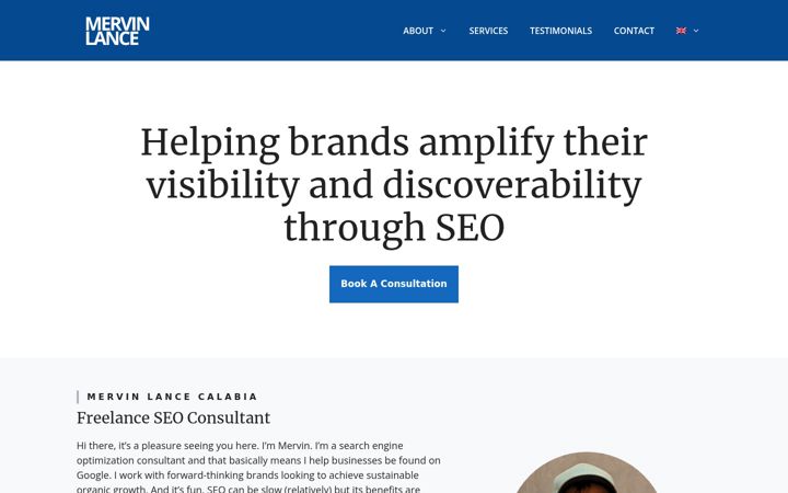 Screenshot of mervinlance.com