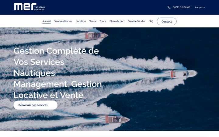 Skärmbild av meryachting.com