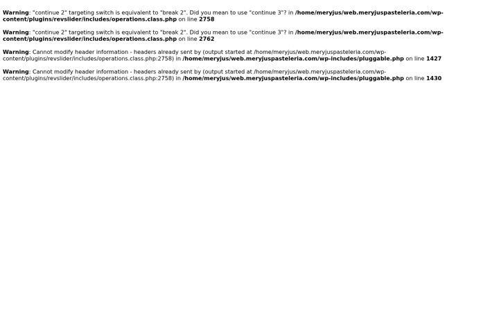 Screenshot of meryjuspasteleria.com