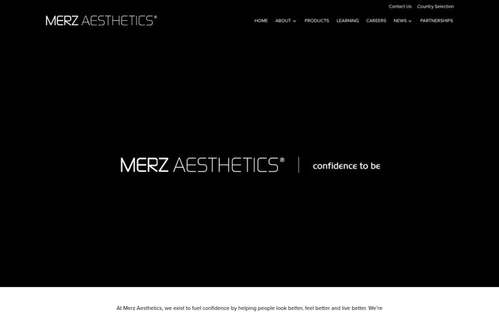 Screenshot of merzaesthetics.com