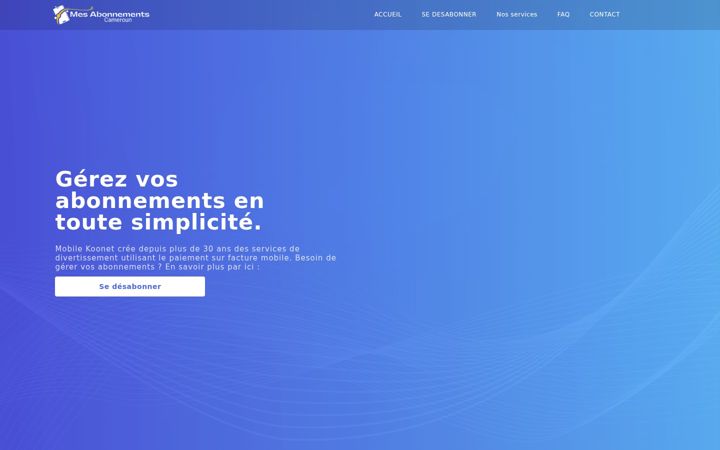 Screenshot of mes-abonnements-cm.com