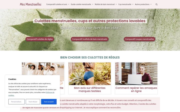 Screenshot of mes-menstruelles.com
