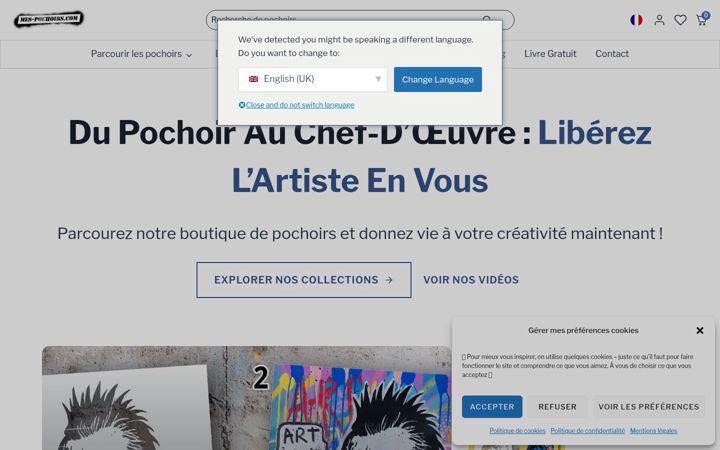 Screenshot of mes-pochoirs.com