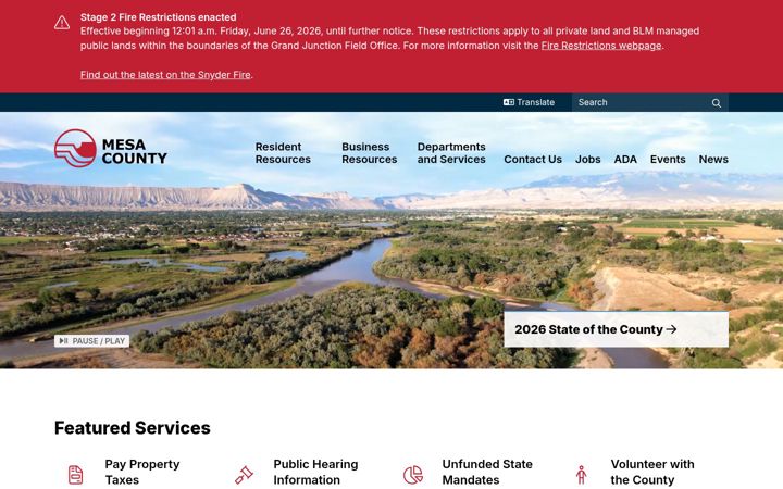 Screenshot of mesacounty.us