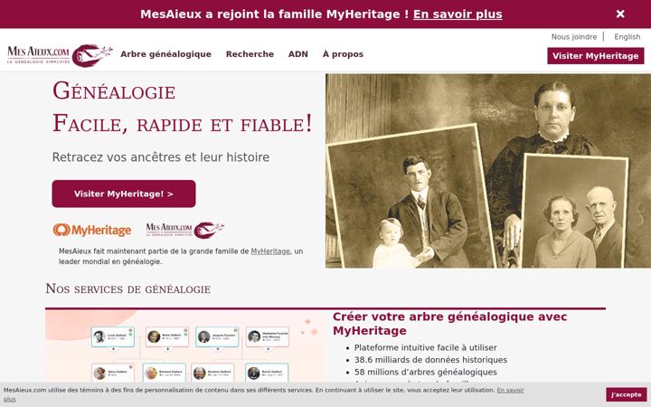Screenshot of mesaieux.com