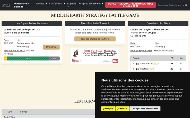 Screenshot of mesbg-army-tracker.com