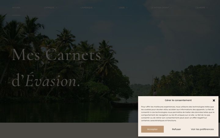 Screenshot of mescarnetsdevasion.com