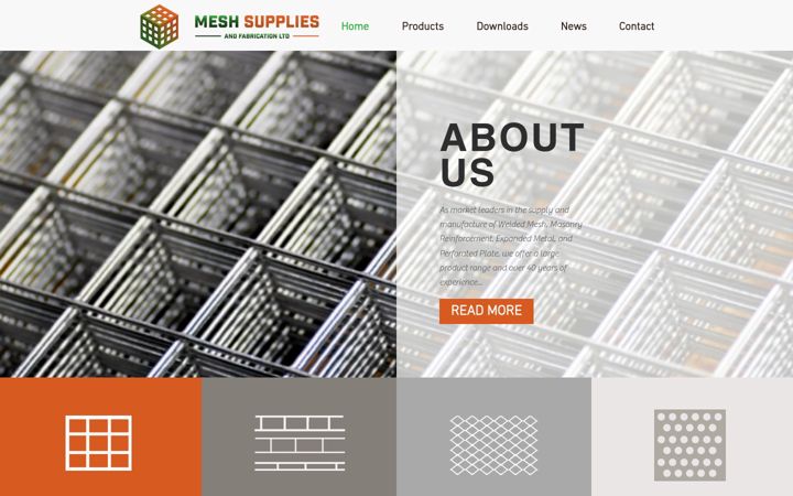 Screenshot of mesh-supplies.co.uk