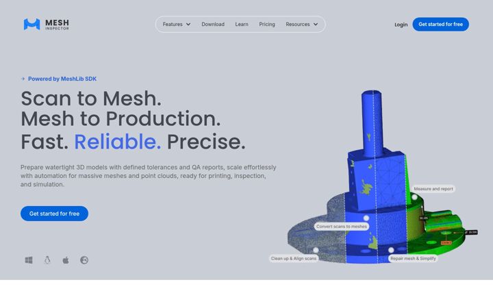 Screenshot of meshinspector.com
