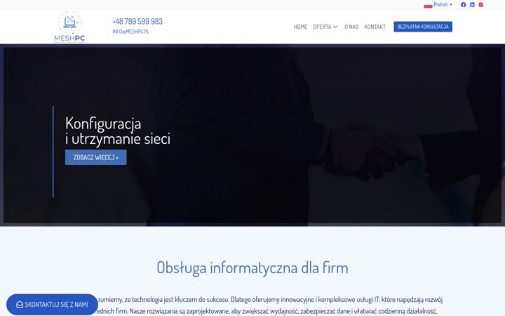 Kuvakaappaus sivustosta meshpc.pl