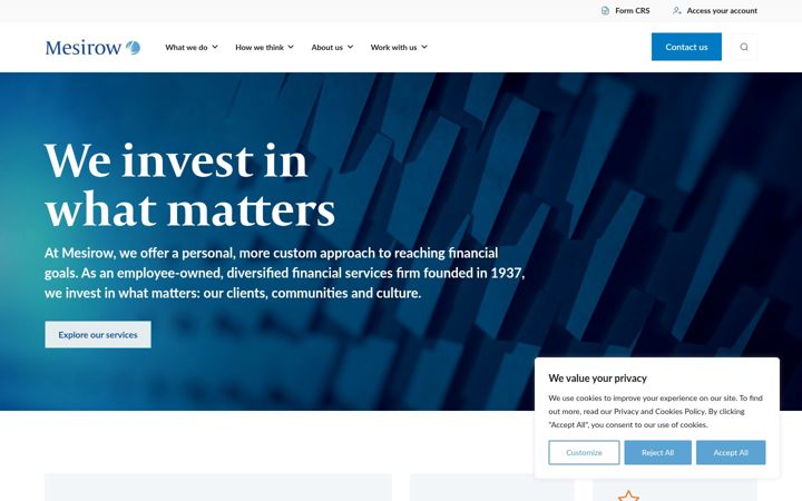 Screenshot of mesirow.com