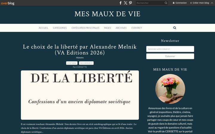 Screenshot of mesmauxdevie.com
