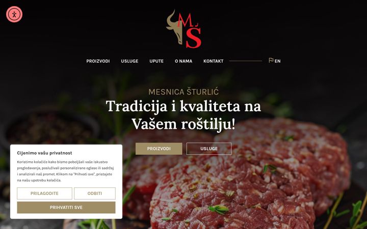 Screenshot of mesnica-sturlic.com