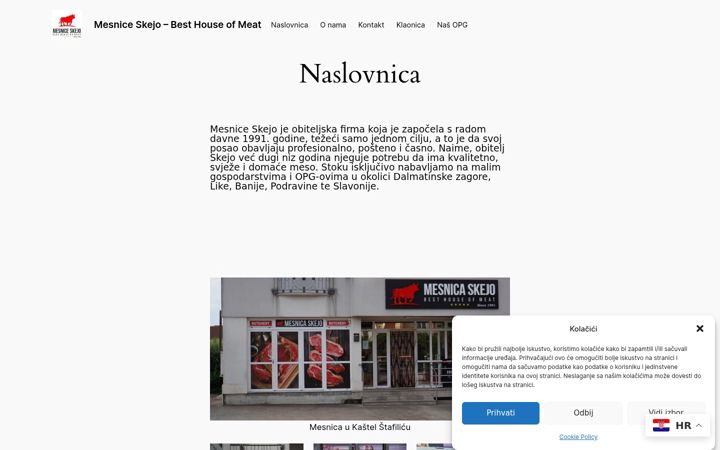Screenshot of mesniceskejo.com