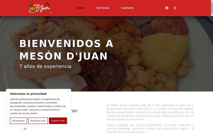 Screenshot of mesondejuan.com