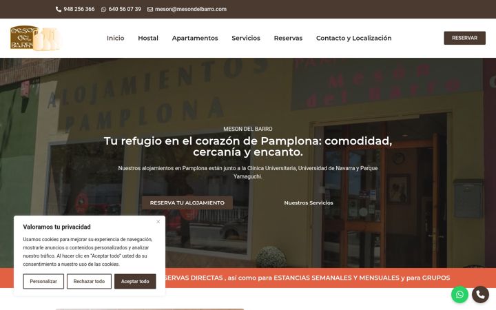 Screenshot of mesondelbarro.com