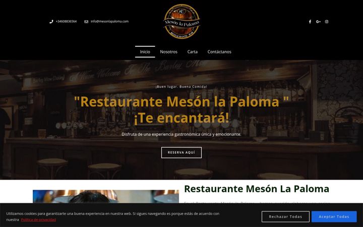Screenshot of mesonlapaloma.com