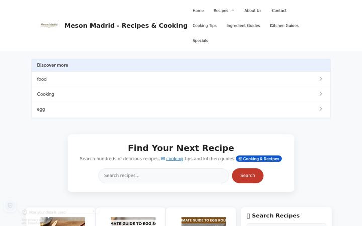 Screenshot of mesonmadrid.com