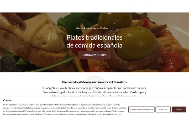 Screenshot of mesonrestauranteelmaestro.com
