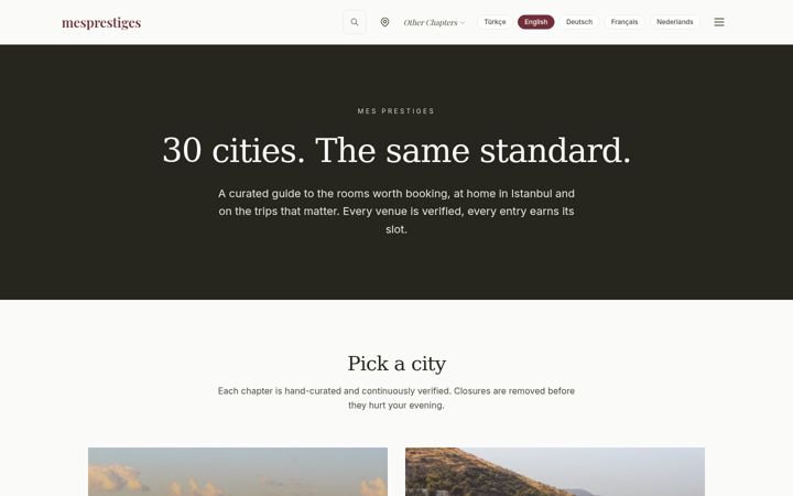 Screenshot of mesprestiges.com
