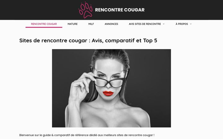 Screenshot of mesrencontrescougar.com