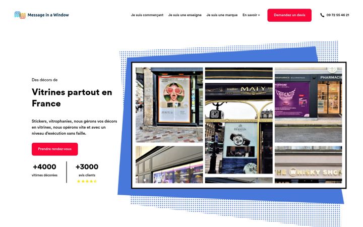 Screenshot of messageinawindow.com
