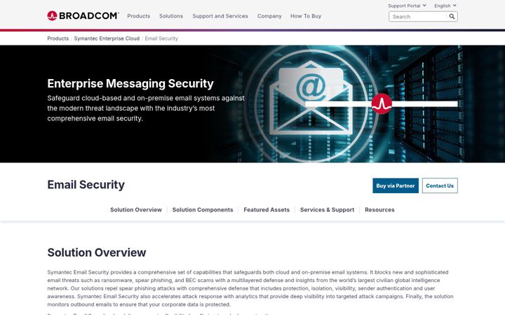 Screenshot von messagelabs.com