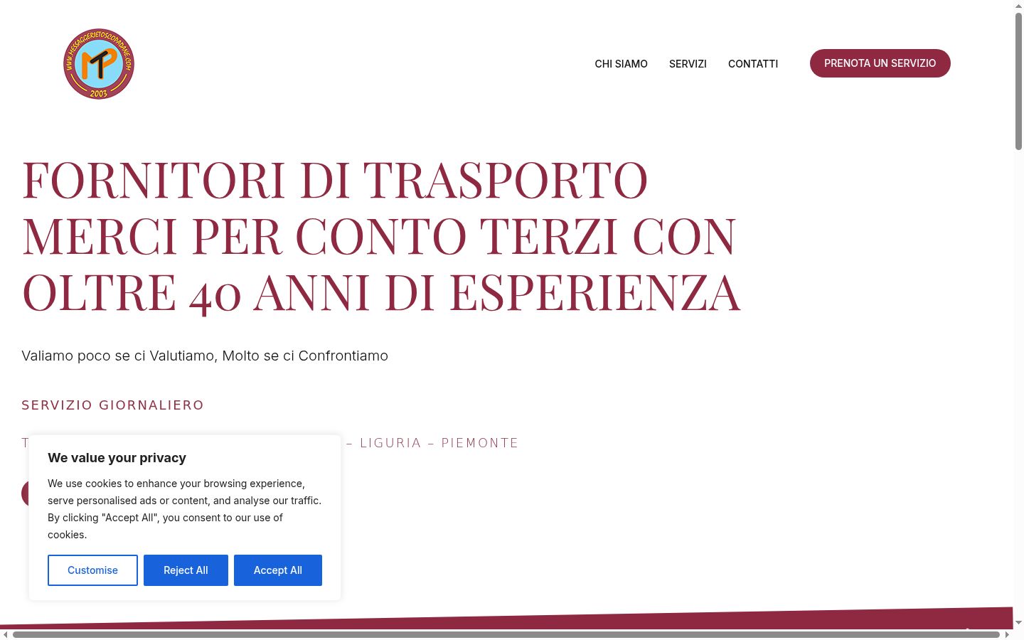 Screenshot tal-banner tal-kunsens muri qabel kwalunkwe interazzjoni