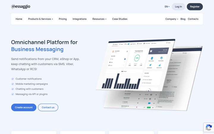 Screenshot of messaggio.com