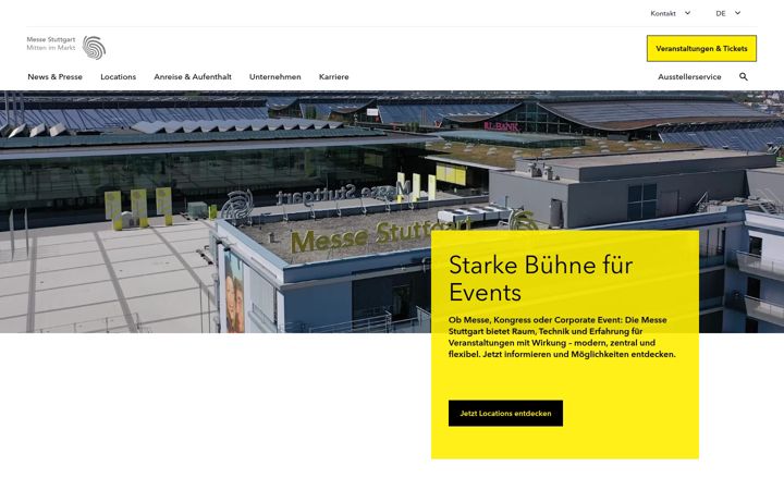 Screenshot van messe-stuttgart.de