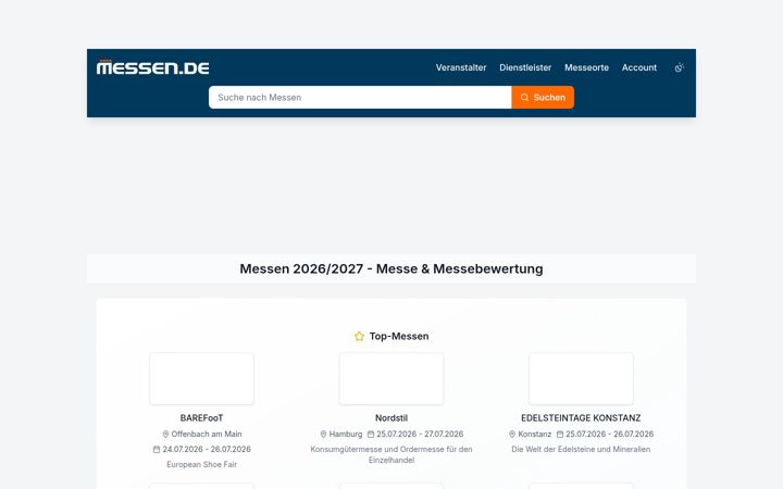 Screenshot of messen.de
