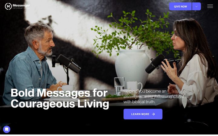 Screenshot του messengerinternational.org