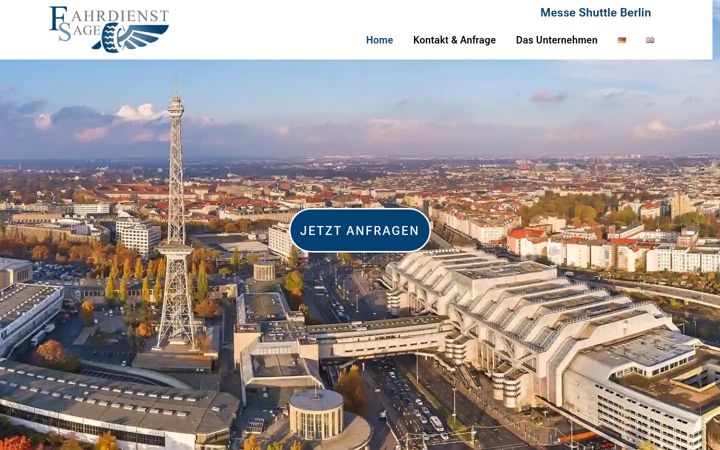 Screenshot of messeshuttle-berlin.com