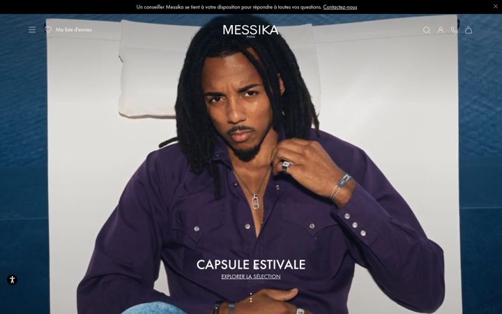 Screenshot of messika.com
