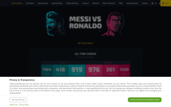 Screenshot of messivsronaldo.app