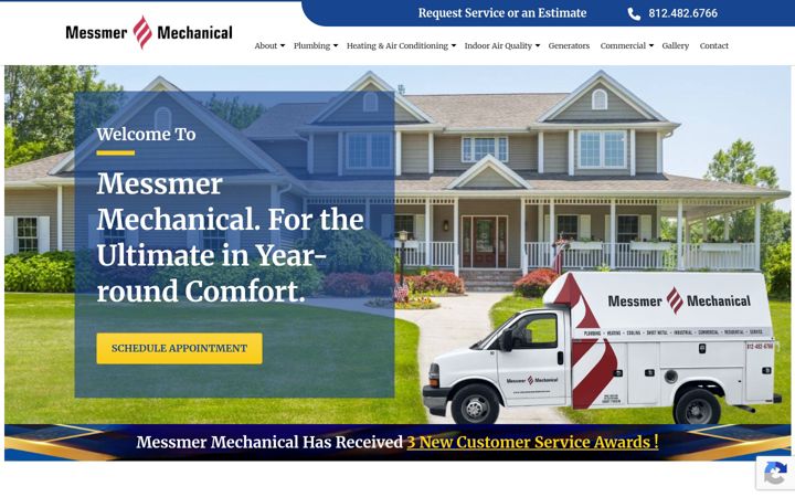 Screenshot of messmermechanical.com