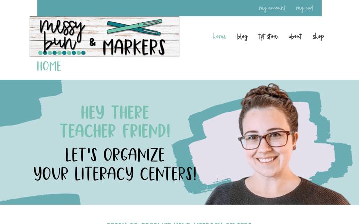 Screenshot of messybunandmarkers.com