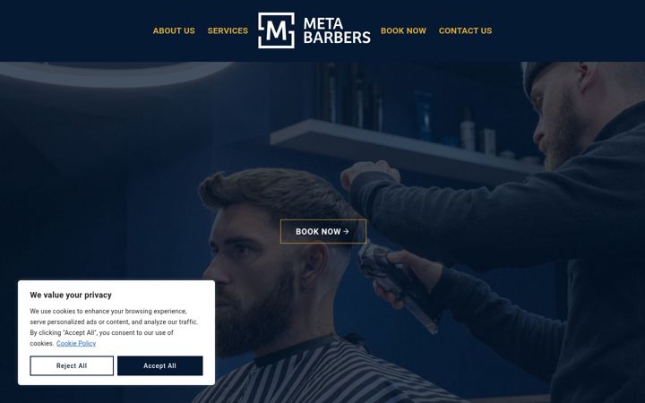 Screenshot of meta-barbers.com